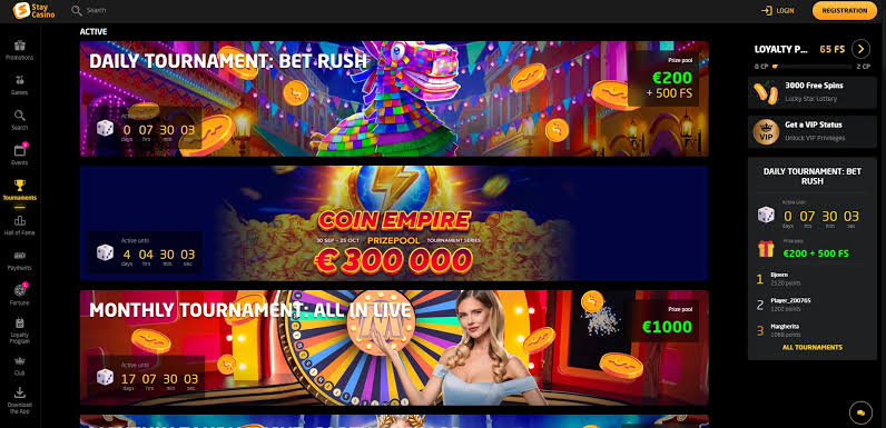 StayCasino live casino lobby